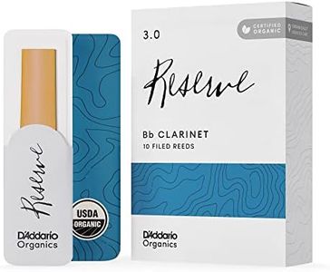 D'Addario Organic Reserve Bb Clarinet Reeds, Strength 3 (Pack of 10)