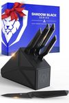 DALSTRONG Knife Block Set - 5-Piece - Shadow Black Series - Black Titanium Nitride Coated German HC Steel