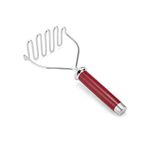 KitchenAid - Gourmet Potato Masher, Heavy Duty Stainless Steel Masher with Ergonomic Handle (Red)