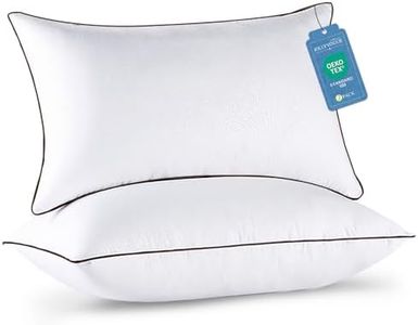 JOLLYVOGUE Pillows Queen Size Set of 2 for Sleeping, Soft and Supportive Bed Pillow for Side and Back Sleeper, Down Alternative Hotel Collection Sleeping Pillows 2 Pack -30x20 Inches