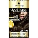 Schwarzkopf Oleo Intense Permanent Brown Hair Dye, Oil Enriched, Ammonia Free, Up to 100 Percent Grey Coverage, Deep Brown 3-10