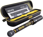 LEXIVON Bike Universal Lug Wrench 1/4-Inch Drive, Newton Meter | 72-Tooth Gear, Dual-Direction Click Type, 2-26 Nm (17.7-230.1 in-lb) | Portable for Road & Mountain Bicycles (LX-190)