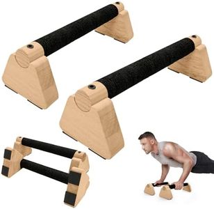 Rolitwils Parallettes Bars - Wooden Calisthenics Equipment for Handstand Training, Push Up Bars & Calisthenics Bar - Handstand Blocks and Pushup Handles for Men