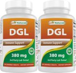 Best Naturals DGL Chewable 380 mg 180 Tablets (180 Count (Pack of 2))