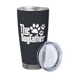 Funny Dog Dad Coffee Tumbler Stainless Steel Vacuum Insulated Coffee Mug Cup Travel Mug for Home Office Travel Party Gifts 20 OZ…