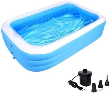SOLDTRUE 5-Foot Inflatable Swimming Pool - 150cm x 105 cm x 55cm, Durable PVC Material | Easy Setup, Ideal for Kids & Family Outdoor Fun | Backyard Pool for Summer (1 Pcs.)