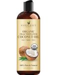 Handcraft Blends Organic Fractionated Coconut Oil - 236 ml - 100% Pure and Natural - Premium Grade Carrier Oil for Skin and Hair - Hair and Body