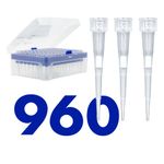 Kashi Scientific 10uL Filter Pipette Tips - Universal Racked Lab Pipette Tips, Sterile, 10 ul Filtered Pipettor Tips - DNase/RNase/Pyrogen Free, Low Binding, 10 Racks of 96 Tips (960 Tips)