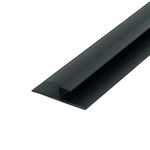 Outwater Plastic H Channel Fits Material 1/4 Inch Thick Black Styrene Divider Moulding 46 Inch Length (Pack of 2)