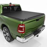 VEVOR Soft Roll-Up Truck Bed Tonneau Cover, Compatible with 2019-2026 Ram 1500 New Body, Fits 5.7 ft (5 ft 7 in/67 in) Bed Without Rambox or Split Tailgate, PVC Tonneau Cover with Aluminum Alloy Bars