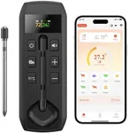 Wireless Meat Thermometer with Bluetooth Probe – 500FT Remote Range, Smart App for iOS & Android, Preprogrammed Meat Settings, Fast Charge, IP67 Waterproof Food Thermometer for BBQ,Oven,Grill,Smoker