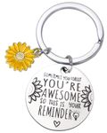 GOZINA Inspirational Gift Key Chains for Women Girls Teenage, Keyring Sometimes You Forget You're Awesome So This is Your Reminder Presents for Birthday New Home Sister Bestie Friendship Graduation