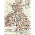 Artery8 Map Rand McNally 1900 British Isles Ireland UK Chart Large Wall Art Poster Print Thick Paper 18X24 Inch