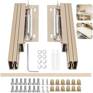 68 lbs Load Capacity Cabinet Drawer Conversion Extension Table Mechanism - Hidden Dining Table Extension Table Top - Push Lift Slide Hardware Kit - Add 14.6 Inches to a Dining Table or Desk