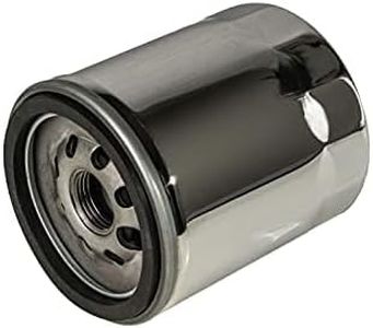 360 Twin High Performance Motorcycle Oil Filter for Harley Davidson Oil Change Kit (Chrome OEM 63798-99)