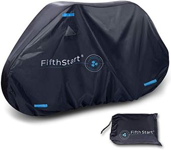 FifthStart Waterproof Bike Cover. Ripstop Fabric & UV Resistant. Double Stitched & Heat Sealed Bike Covers Outdoor Storage Waterproof With Unique Breathe Valves. Ideal Bicycle Cover (1,500mm Black & Blue)