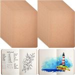 Epakh 48 Pack A5 Kraft Paper Notebooks Journal Notebook Bulk 8.3 x 5.5 Inch Travel Notebook Journals for Travelers Students Writing Diary Office School Supplies, 68 Pages 34 Sheets (No Lined)