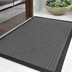 ishro home Polypropylene Premium Rectangular Door Mats for Home Entrance Large | Door Mate for Home | Extra Large | Anti-Skid | Waterproof | Washable | (Grey, 2x3 Ft, Checkered)
