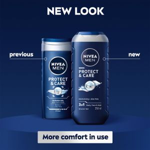 NIVEA MEN Protect & Care Shower Gel 250ml – Hydrating Body Wash