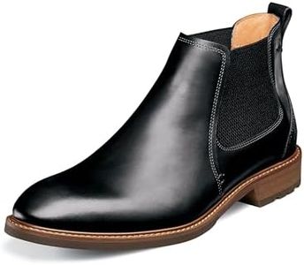 Florsheim Men's Cottage Gore Boot Chelsea, Black Crazy Horse, 10