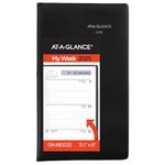 AT-A-GLANCE 2025 Planner, Weekly, 3-1/2" x 6", Pocket Size, Open Scheduling, DayMinder, Black (SK480025)