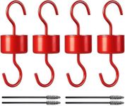 Ants Moat for Hummingbird Feeder and Oriole Feeder, 4 Pack Hummingbird Feeder Accessory Hooks with 4 Clean Brushes,Ant Guard in Nectar Feeder for Outdoors(Red)