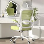 Mimoglad Office Chair, Comfy Desk Chair - High Back Ergonomic Computer Chair with Adjustable Lumbar Support & Headrest, Flip-up Armrests for Guitar Playing, Swivel Task Chair for Home Office