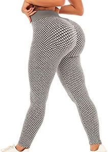 ViCherub Scrunch Butt Lifting Workout Leggings for Women High Waisted Yoga Pants Tummy Control Lift Gym Booty Tights, Light Grey, 4X-Large