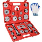 FreeTec 24pcs Brake Caliper Rewind Tool Caliper Wind Back Tool Universal Caliper Rewind Tool Kit Brake Caliper Tool Set For Replacement Of Brake Pads