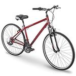 ROYCE UNION RMY 700c Mens 21-Speed Hybrid Comfort Bike, 17" Aluminum Frame, Metallic Red