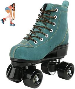 jessie High-Top Roller Skates for Men Women Outdoor and Indoor Roller Skates for Beginner Classic Four-Wheel Roller Skate with Shoes Bag