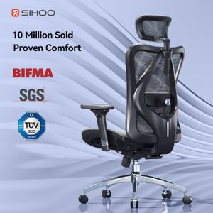 SIHOO M57 Ergonomic Mesh Office Chair – Adjustable Lumbar, 3D Armrests, Grey