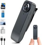 Yeigpzk Mini Body Camera 2024 Upgrade 1080P HD Portable Bodycam with 64GB Card, Night Vision and Motion Detection 6H Auto Overwrite 1000mA for Cycling Home Office Security