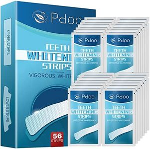 Teeth Whitening Strip - 56 Teeth Whitening Strips (28-Day), Non-Sensitive Teeth Whitening Kit, Non-Slip Whitening Strips, Professional Teeth Whitener, Fast-Result Teeth Whitening Products