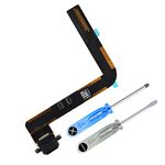 MMOBIEL Dock Connector Compatible with iPad Air/iPad 6 (Black) Charging Port Assembly Flex Cable incl Professional Toolkit