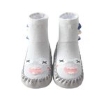 Richmen Non Skid Sock Shoes for Baby Boy Girls Soft Cotton Booties Old Toddler Breathable Indoor Outdoor Walking Slipper for Active Kids | All Season Wear | 3 Month to 24 Month (Grey11)