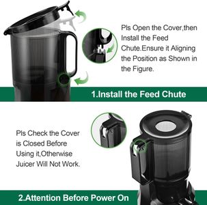 Fretta Cold Press Juicer – Black Slow Masticating Juice Extractor