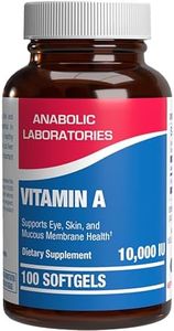 Vitamin A 10000 IU Softgels - Clinical Formula Vitamin A Supplement from Cod Liver Oil with Broad Spectrum Retinoids for Eye Care Vision Support & Reproductive Health - Made in The USA - 100 Servings