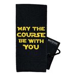 Wolf Golf Towels - May The Course Be with You - Golf Accessories for Men - Golf Gifts for Men - Embroidered Funny Golf Towel