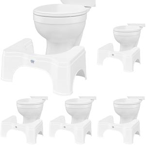 Squatty Potty Original Toilet Stool 2.0 Base 7", White, 1 Count (Pack of 5)