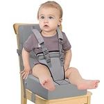 Booster Seat for Dining Chair - Toddler Harness Seat Straps High Back PU Ease of Cleaning Sturdy Booster Seat for Dining Table for Kid Child Baby