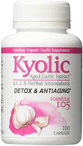 Kyolic Aged Garlic Extract Formula 105 Detox & Anti-Aging, 100 Capsules