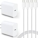 iPhone 15 Charger Fast Charging [MFi Certified] 2Pack 20W Type C Charger Blocks with 6FT USB C to C Cables Compatible for iPhone 15/15 Plus/ 15 Pro/ 15 Pro Max/iPad Pro/AirPods and More,White