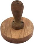 Earthvision High Quality Handcrafted Multi use Chapati Presser Roti Datta Press for Chapati Fruit Solid Wood Wooden Masher Dal Ghotni Wooden Handmade Potato Vegetable Pav Bhaji Masher Dia 3.93"