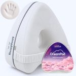 SleepyDeepy DreamPad Memory Foam Contoured Leg & Knee Pillow For Side Sleepers, Ergonomic Design for Hip and Spine Alignment, Aleviate Sciatica, White