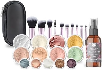 ULTIMATE KIT (LIGHT TAN) Full Size Mineral Makeup Set Matte Foundation Kit Bare Face Sheer Powder Cover