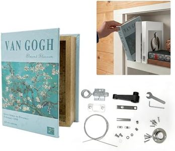 TamBee Hidden Door Book Latch, Secret Book Latch Hidden Door Kit for Bookshelf and Bookcase Doors, DIY Secret Doors Hardware for Home Office, Storage Room, Safe Room