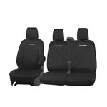 JH AUTOSTORES - FORD TRANSIT CUSTOM 2013-2023 FRONT SEAT COVERS HEAVY DUTY & WATERPROOF BLK 585