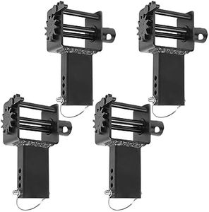 Garvee 4 Pack Trailer Stake Pocket Winchs, Heavy Duty Trailer Stake D Ring for Trailer with Standard Size Winch Bar
