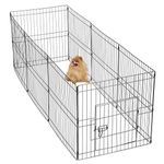 Yaheetech 24 Panel Puppy Playpen Dog Pen Pet Playpen for Small Animals/Cat/Rabbit/Duck Exercise Fence Indoor/Outdoor 61cm High
